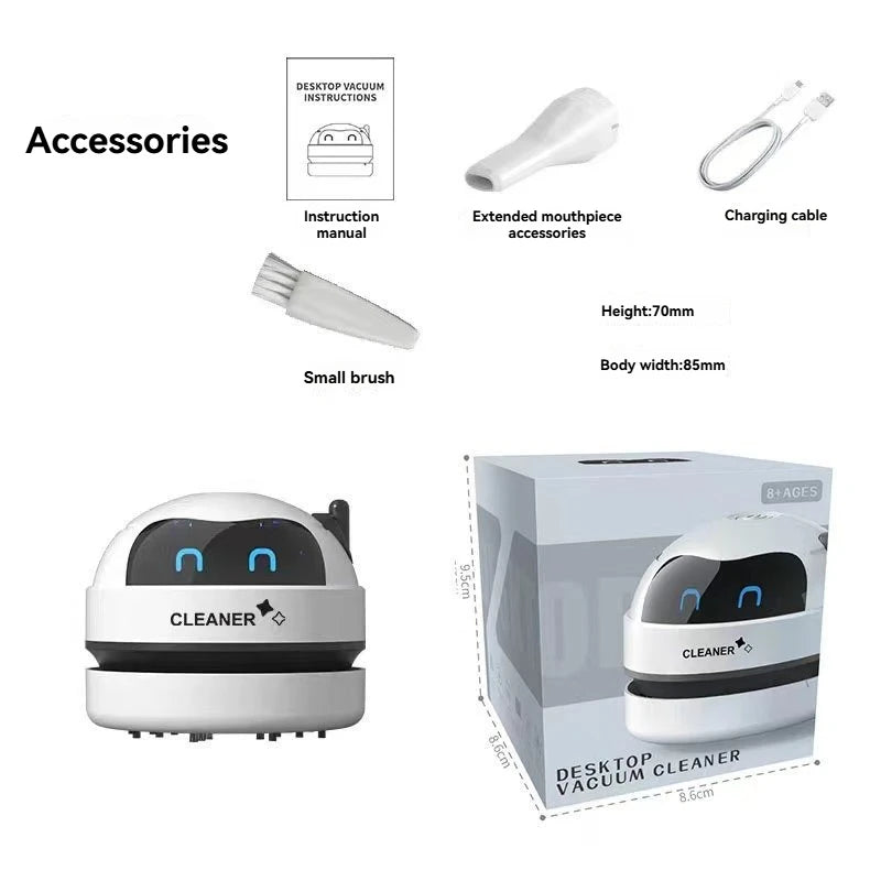 Mini Vacuum Cleaner – Rechargeable Wireless Desk, Car & Keyboard Dust Remover | Portable Handheld Clean